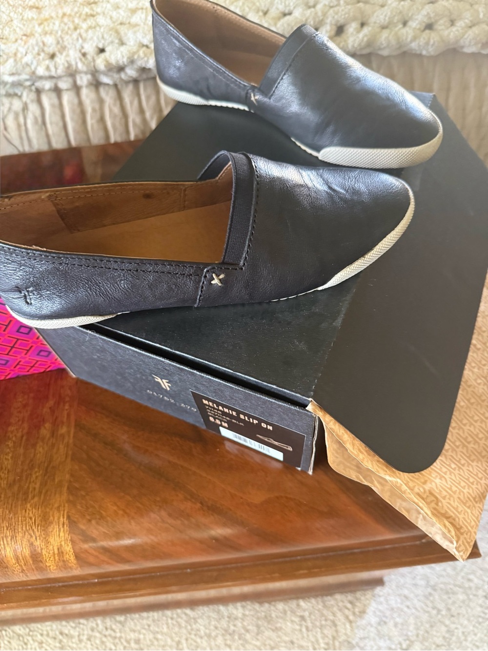 Frye Melanie Slip On Loafers in Black